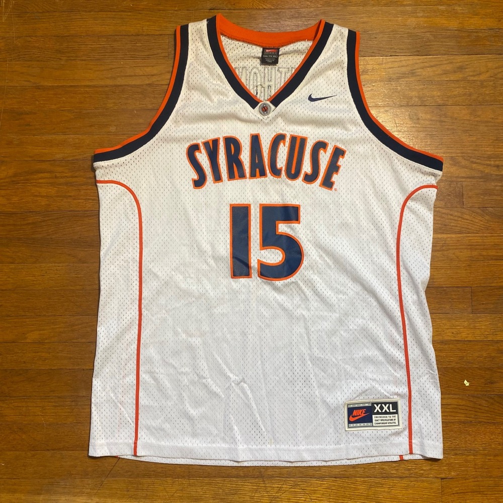 Nike Syracuse Carmelo Anthony 15 Basketball Jersey Mens XXL White Orange NCAA